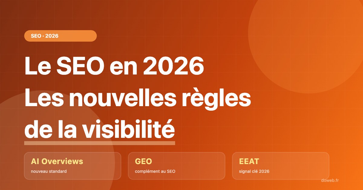 Le SEO en 2026 avec AI Overviews, GEO et EEAT — nouvelles règles de visibilité web